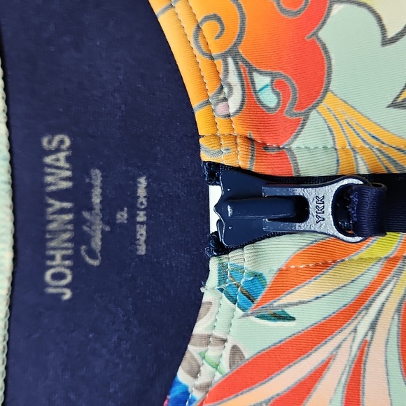 Johnny Was Dreamer One Piece Neoprene Swimsuit Floral Birds Sz XL Womens - Picture 3 of 8